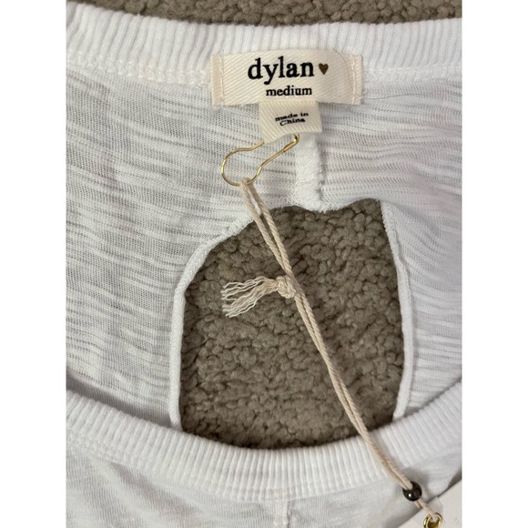 Dylan White Slub Lightweight Cotton Tie Back Tank Size Medium - Picture 4 of 11